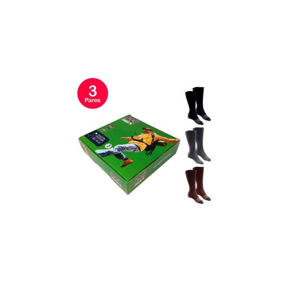 Calcetín Hombre Diabético Cobre Bamboo Pack 3